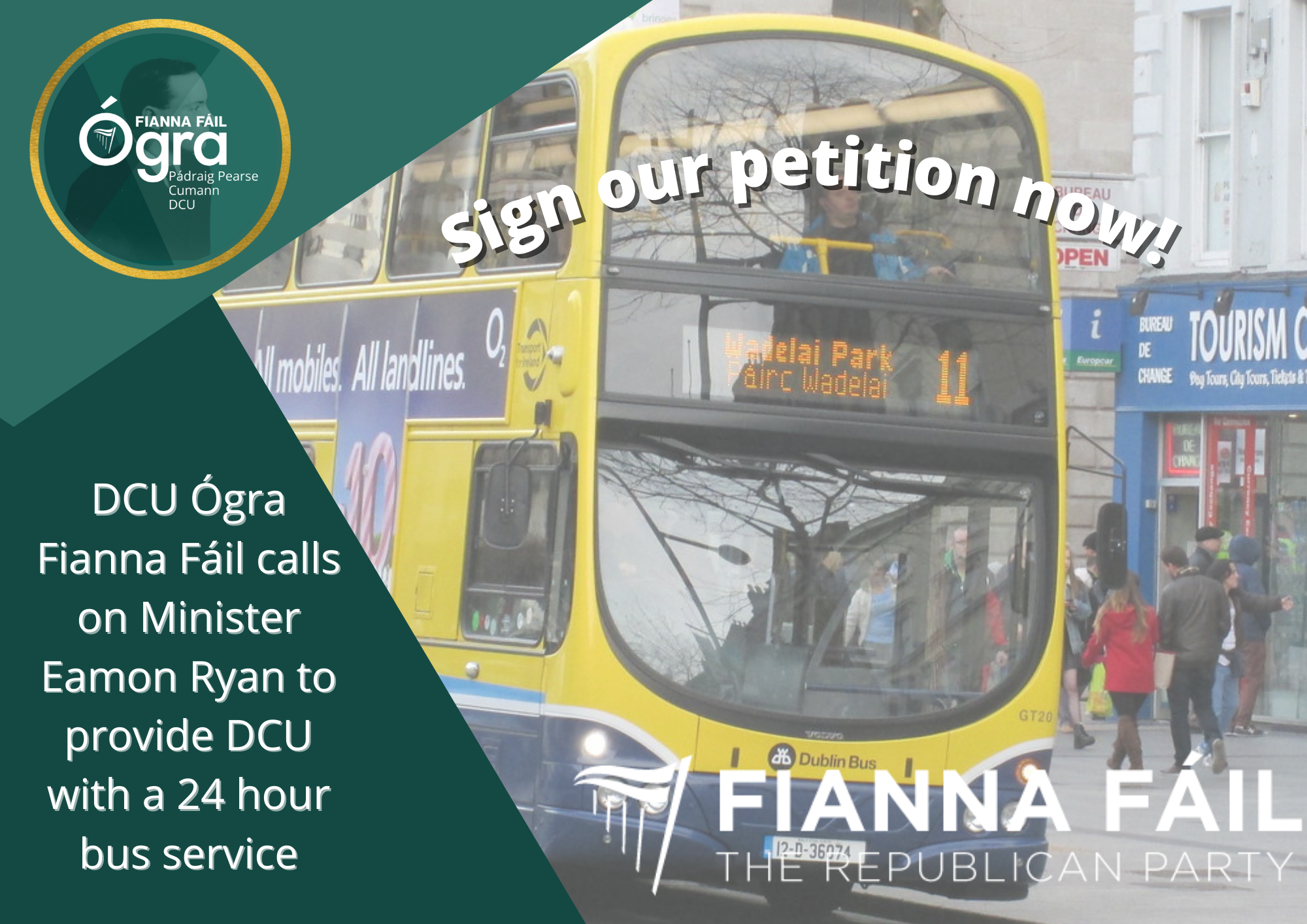 Launch of our DCU 24/7 Bus Campaign